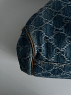 Gucci Blue Denim GG Denim Sukey Medium Handbag Satchel Bag