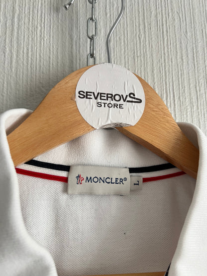 Moncler Maglia White Cotton Polo T-shirt