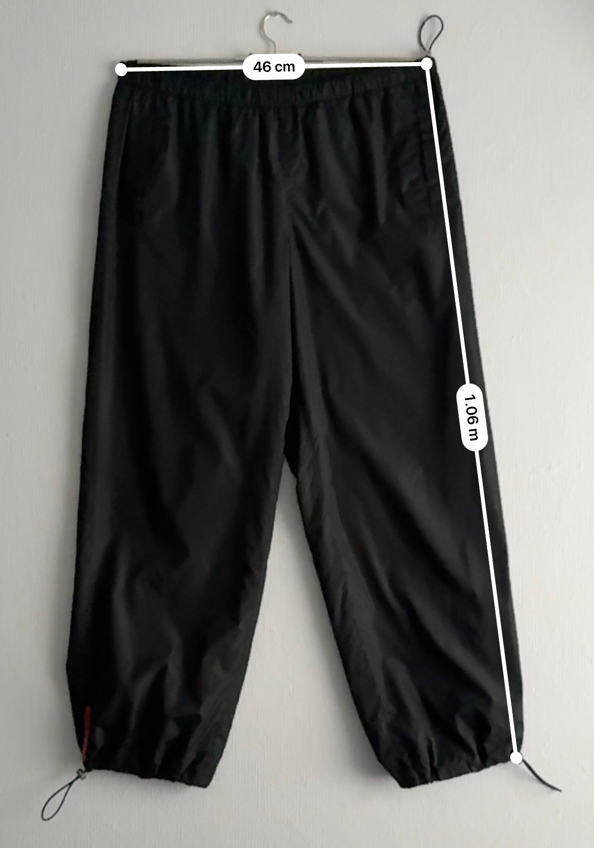 Prada Sport SS99 Red Tab Nylon Parachute Pants