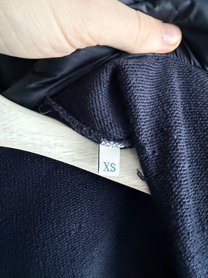 Moncler Maglia Down Cardigan in Navy Blue