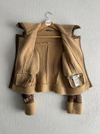 Christian Dior Lambskin Leather Shearling Biker Jacket
