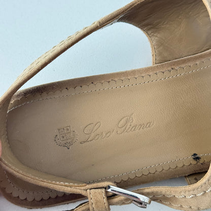 Loro Piana Suede Slingback Sandals
