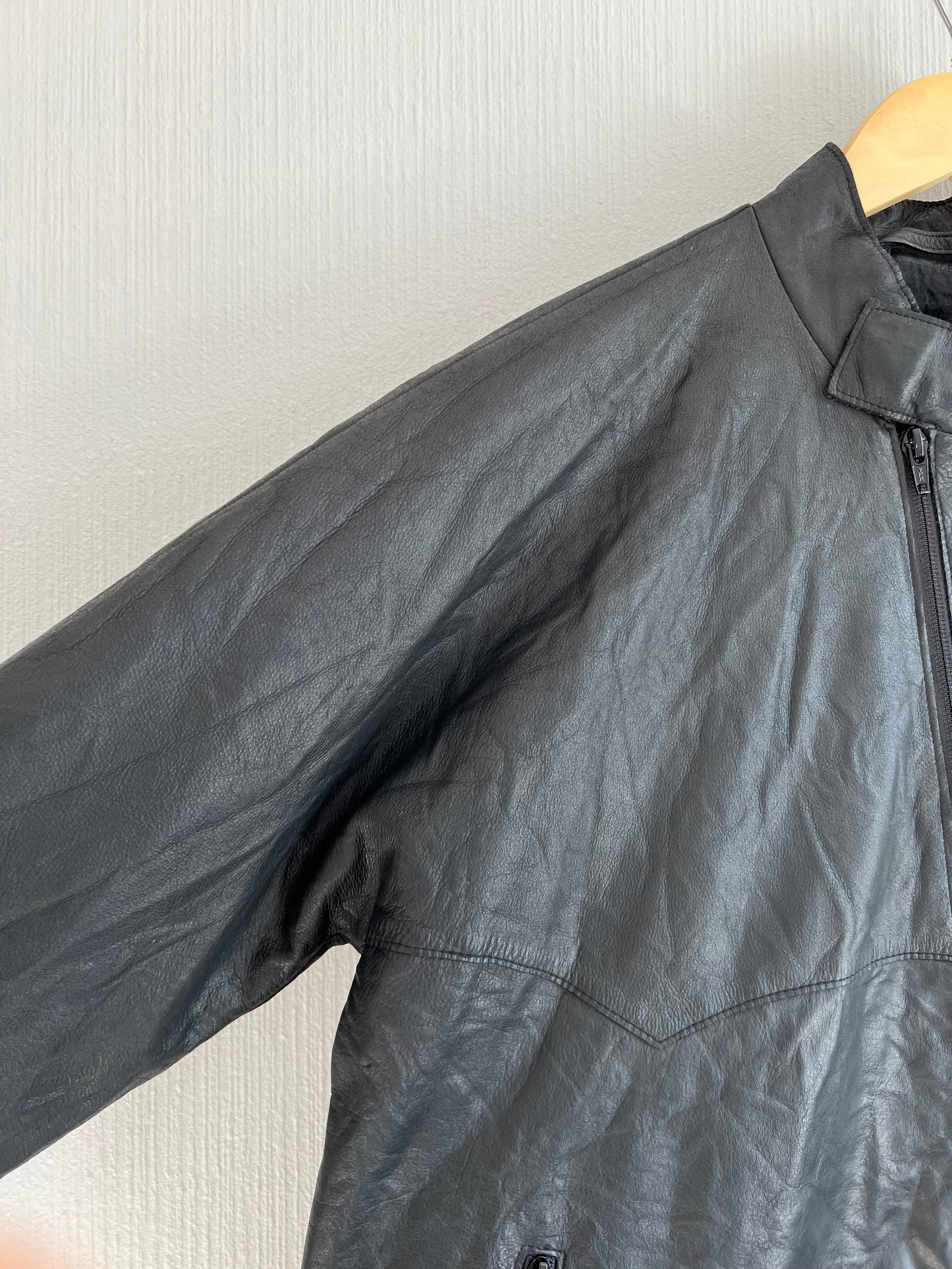 Levi’s Asymmetrical Crinkled Real Leather Jacket