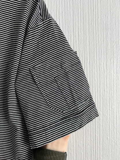 Prada Black Tab Striped T-shirt