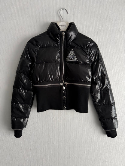 Givenchy Short Down Jacket Cashmere Knit Hem