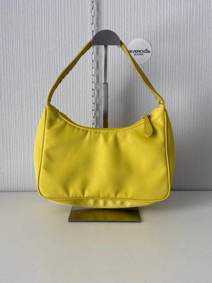Prada Re-edition 2000 Nylon Shoulder Bag In Yellow