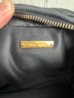 Miu Miu Black Matelasse Leather Crossbody Bag