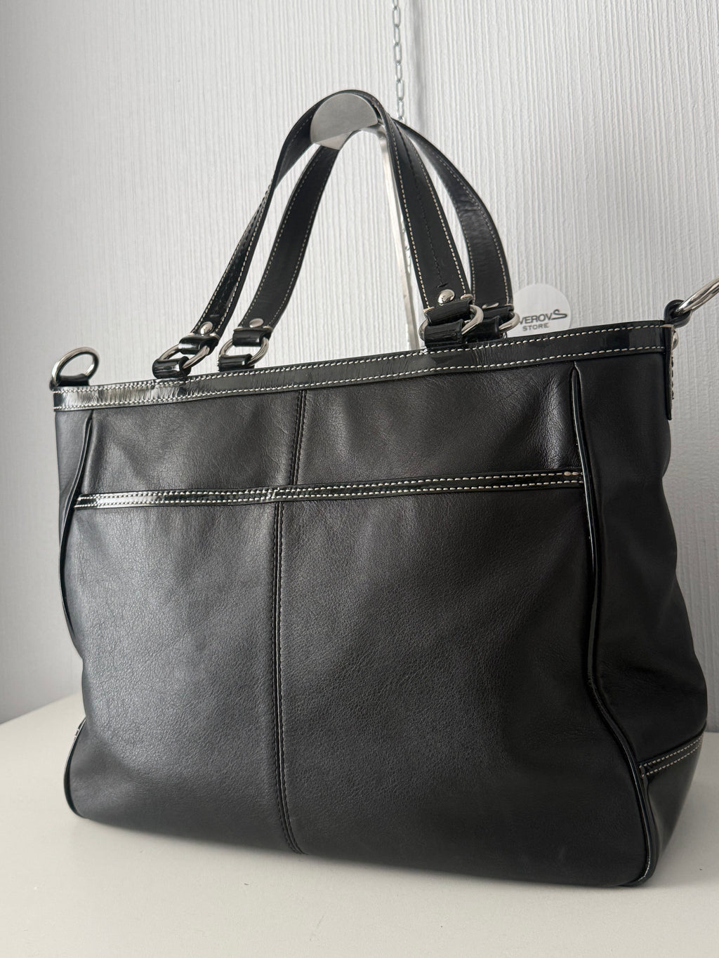 Coach Laura Black Leather Tote Bag