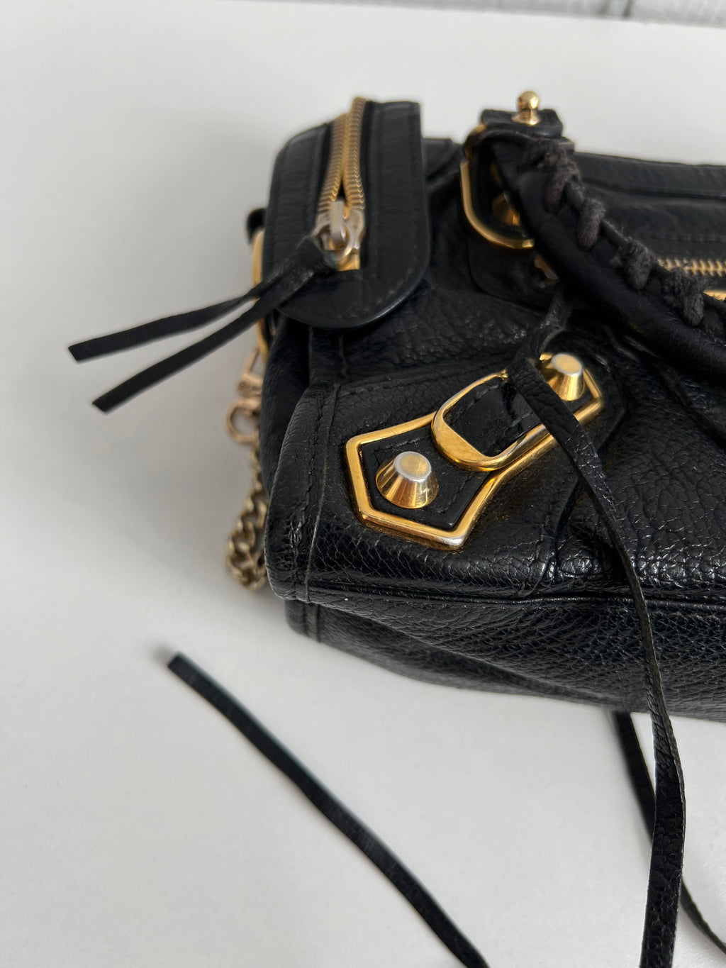 Balenciaga City Bag Mini in Black Leather