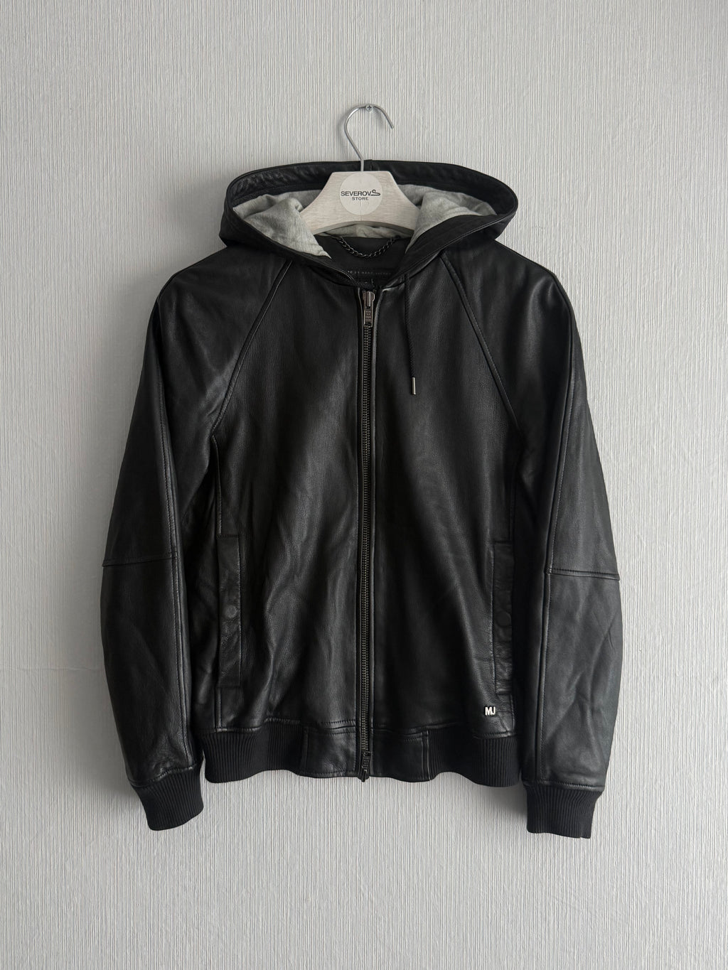 Marc by Marc Jacobs Leather Hoodie Jacket