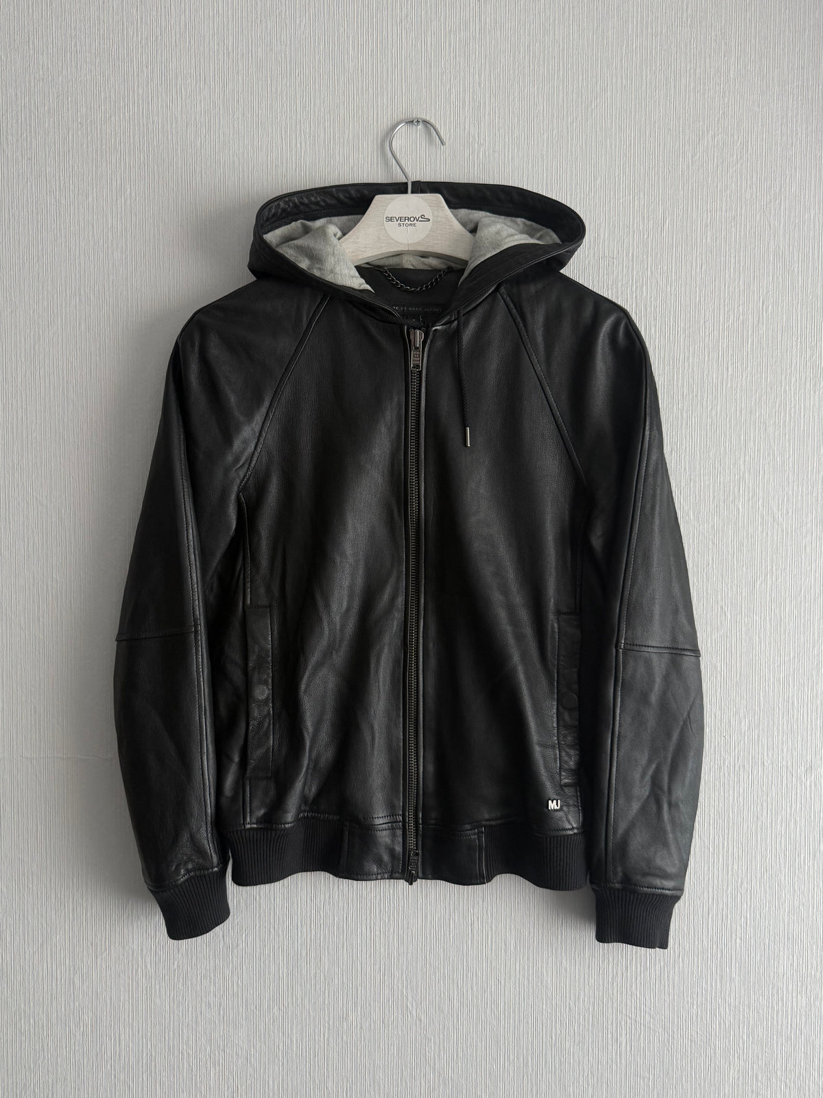 Marc by Marc Jacobs Leather Hoodie Jacket