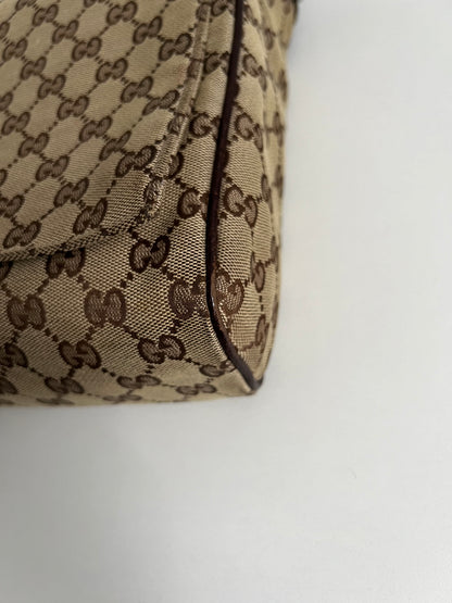 Gucci GG Monogram Canvas Flap Messenger Bag