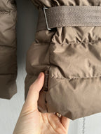 Moncler Angers Fur Dow Jacket with Belt