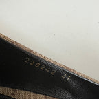 Gucci Beige Guccissima Canvas Horsebit Pointed Toe Pumps Womens Shoes