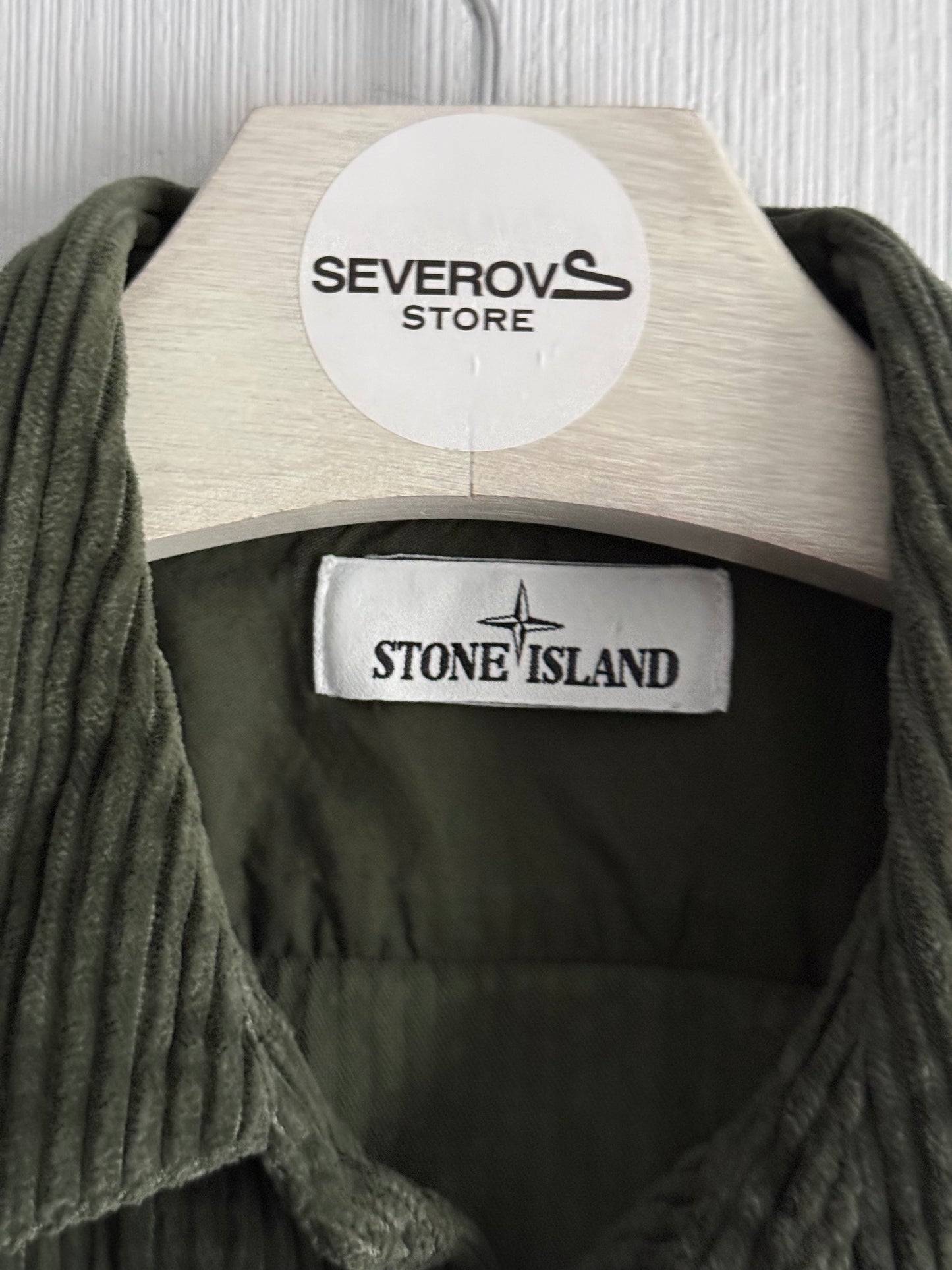Stone Island AW21 Corduroy Khaki Overshirt