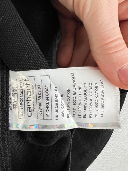 Carhartt WIP Black Canvas Mens Jacket Michigan Coat