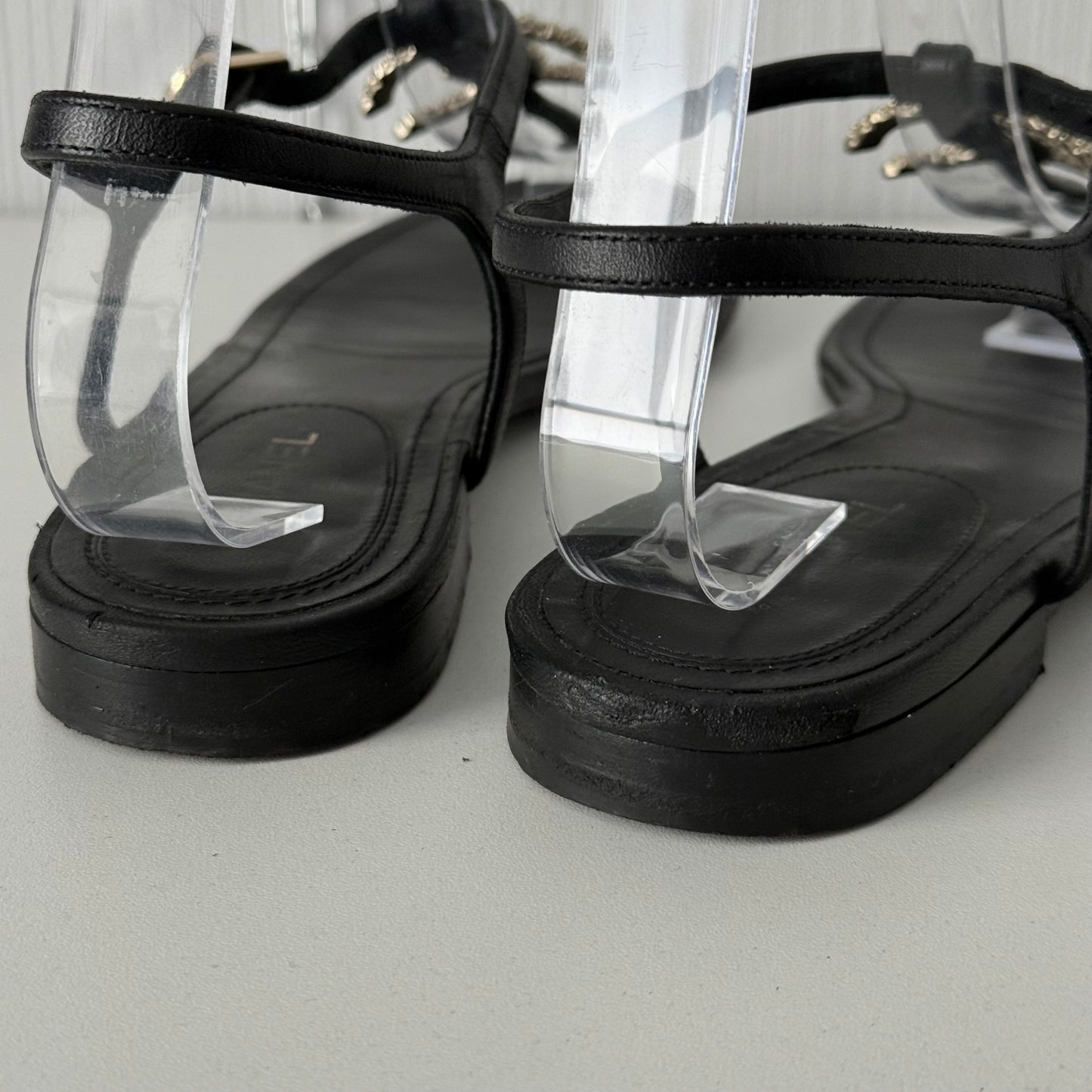 Chanel Jeweled CC Thong Sandals