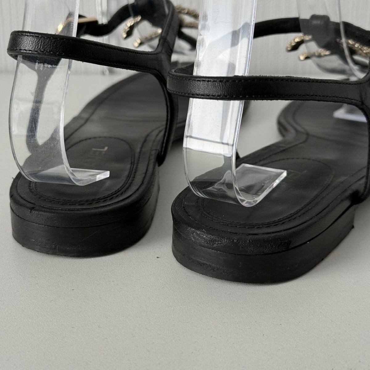 Chanel Jeweled CC Thong Sandals