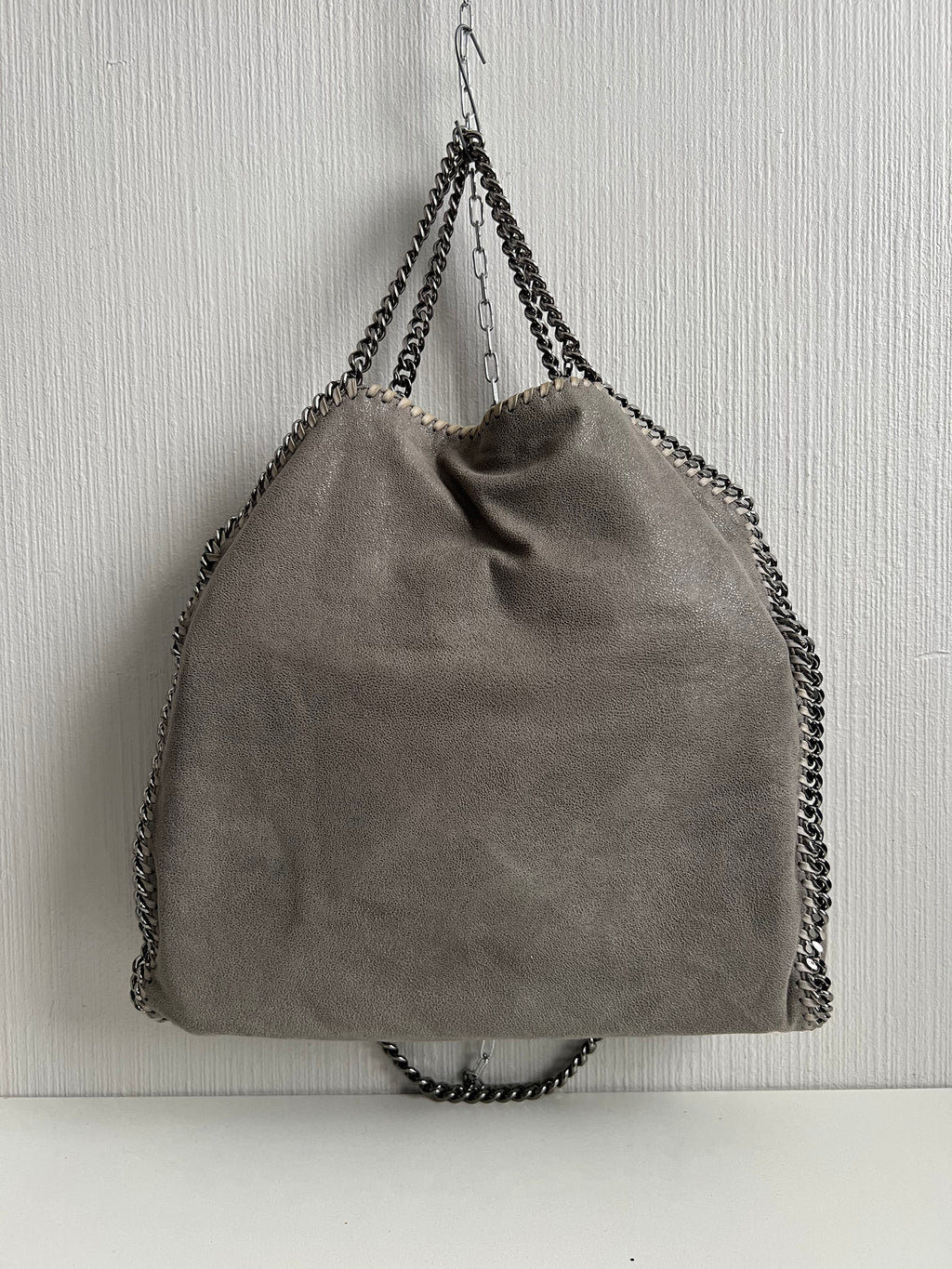 Stella McCartney Falabella Fold-Over Grey Tote Bag