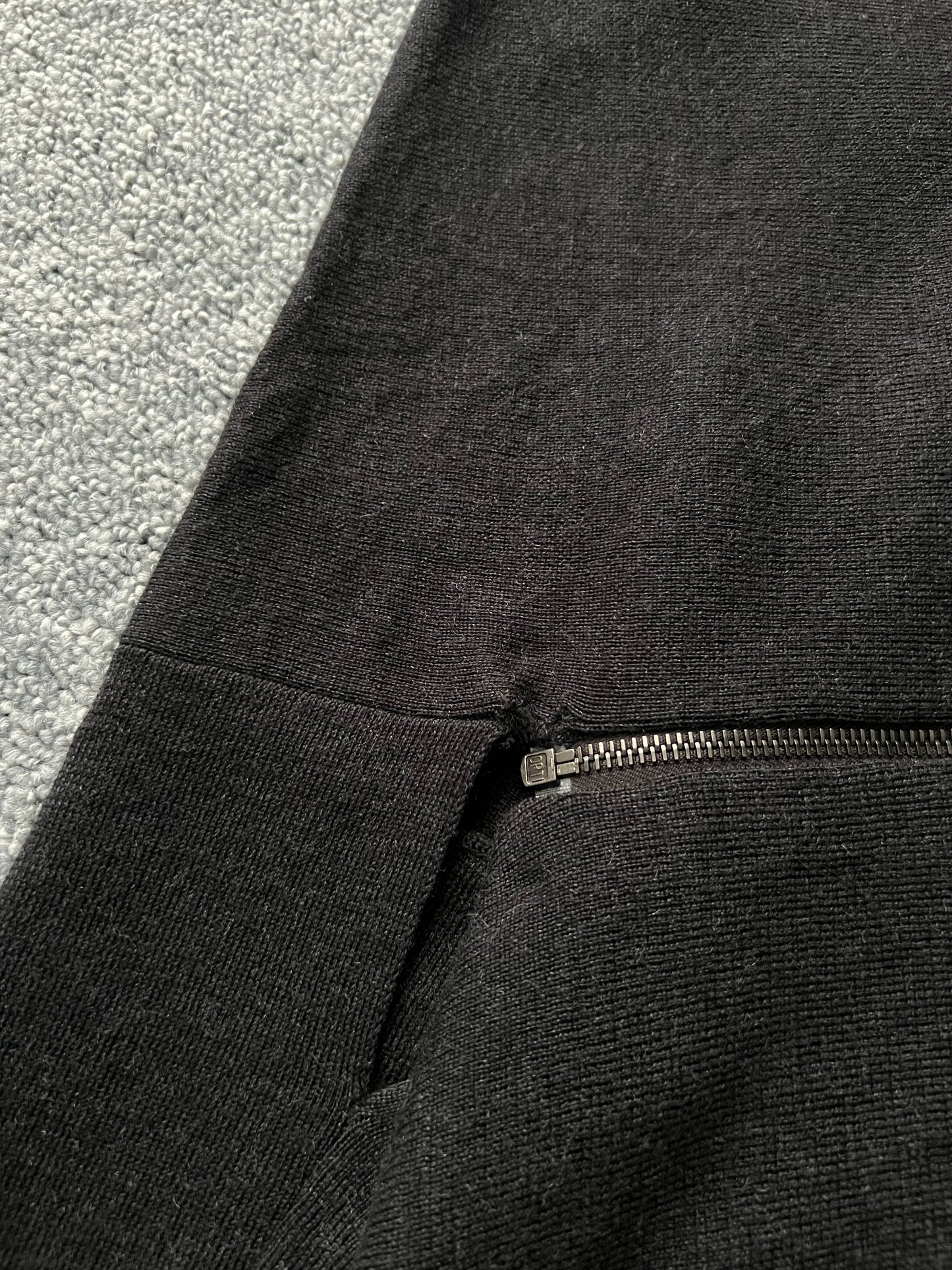 Maison Martin Margiela Line 1 Dark Grey Spiral Zipper Jumper – Fall 2012