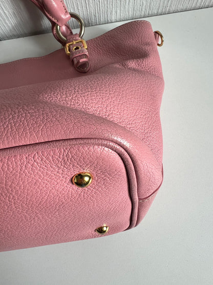 Miu Miu Tote Pink Leather Handbag Bag