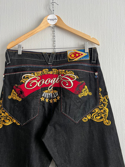 Coogi Mens Embroidered Baggy Fit Denim Jeans