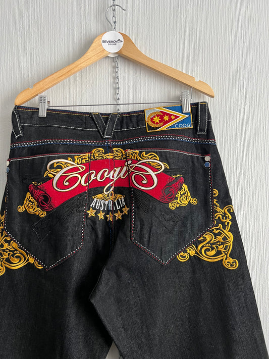 Coogi Mens Embroidered Baggy Fit Denim Jeans