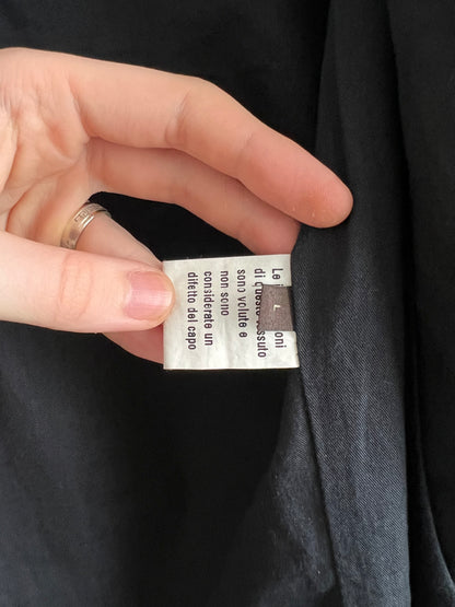 Lost & Found Ria Dunn Avant Garde Mens Leather Black Coat