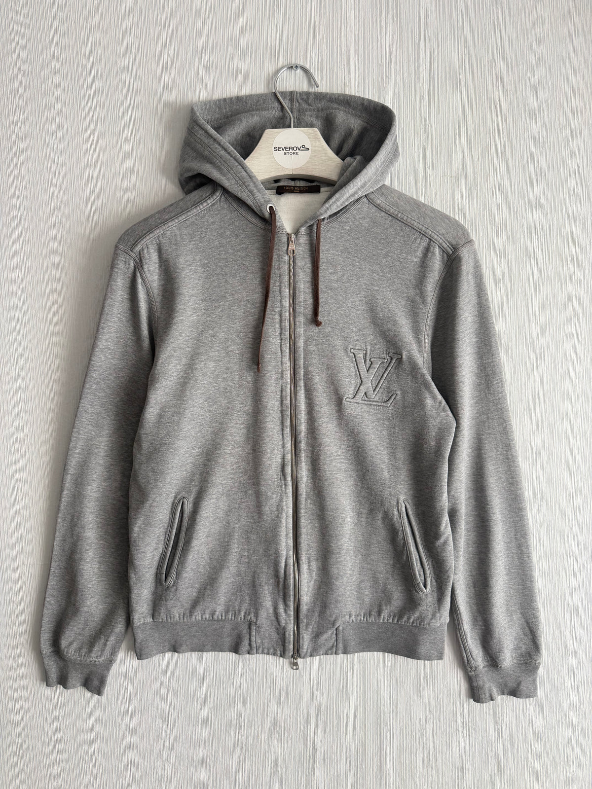 Louis Vuitton LV Logo Grey Hoodie