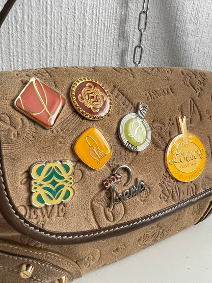 Loewe 160th Anniversary Suede Shoulder Bag