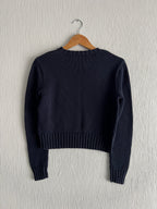 Polo Ralph Lauren American Flag Heavy Knit Navy Cotton Sweater