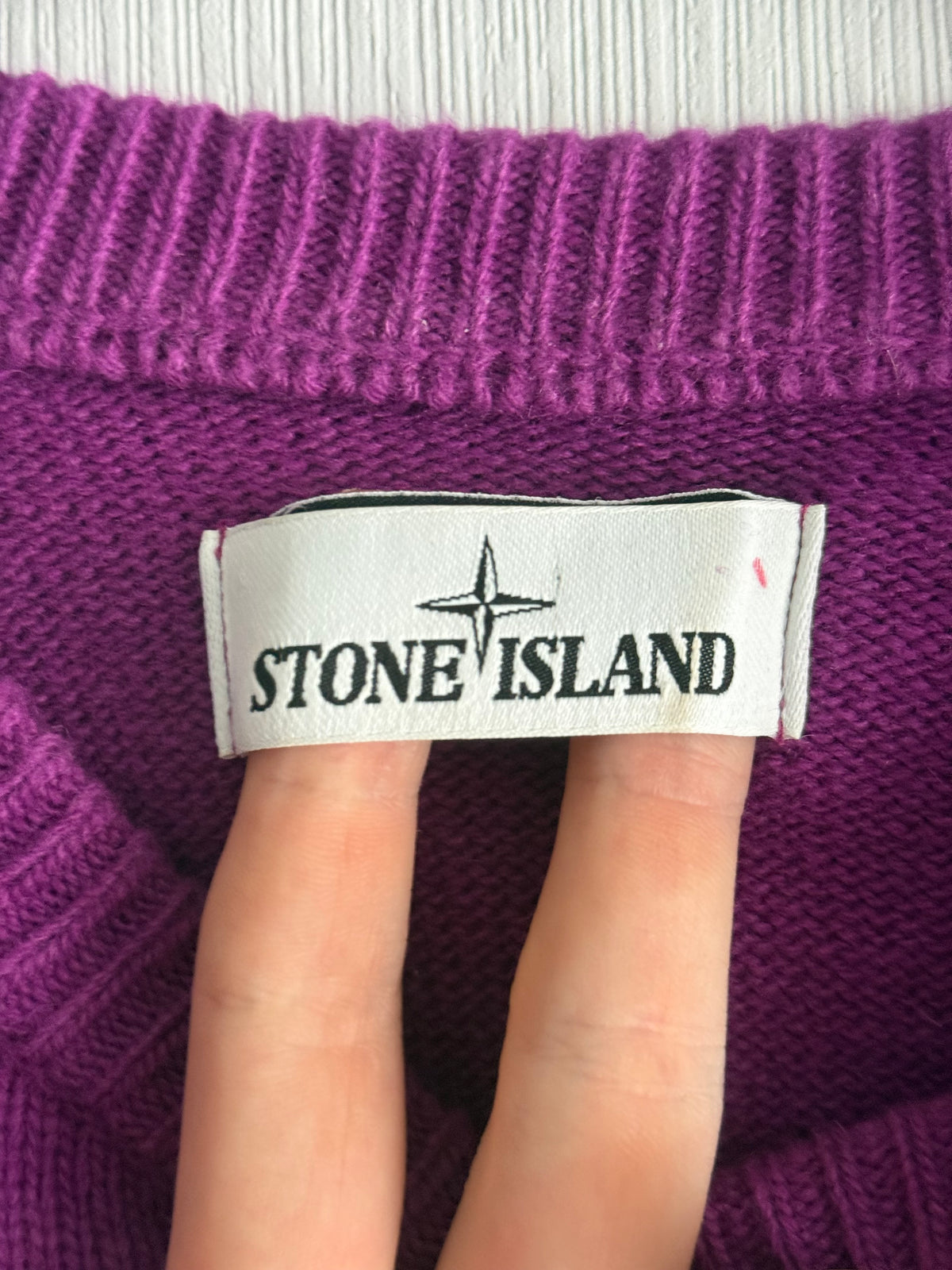 Stone Island AW21 Lambswool Crewneck Knit Sweater