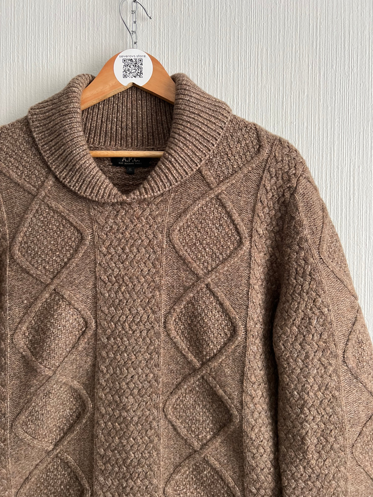 APC Beige Wool Mens Sweater — product photo