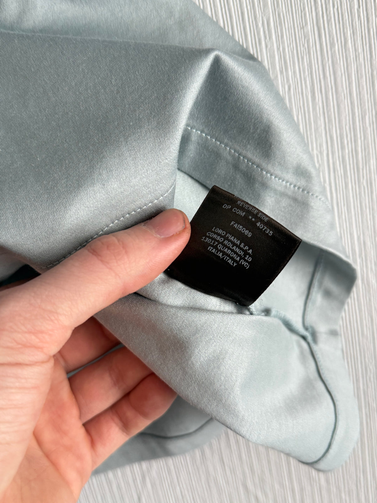 Loro Piana Logo Cotton Blue T-shirt
