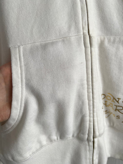 Ed Hardy White Cotton Zip Hoodie