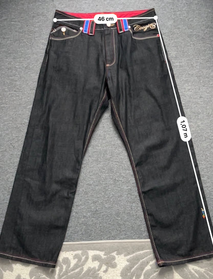 Coogi Mens Embroidered Baggy Fit Denim Jeans