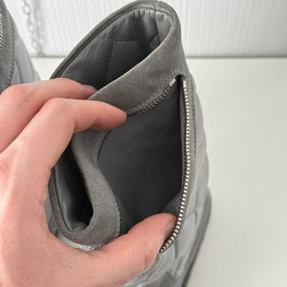 Chanel Black Suede Leather Coco Cocoon Boots by Karl Lagerfeld