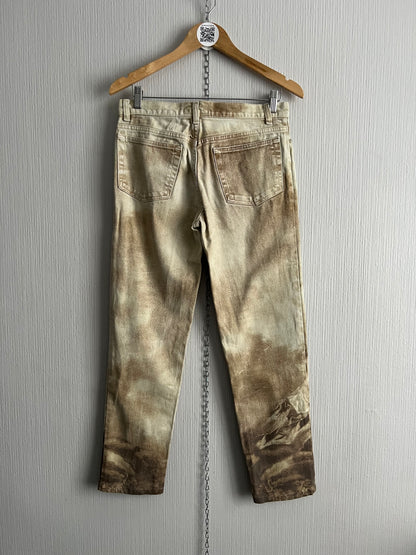 Roberto Cavalli AW1995 Medieval Art Renaissance Print Pants