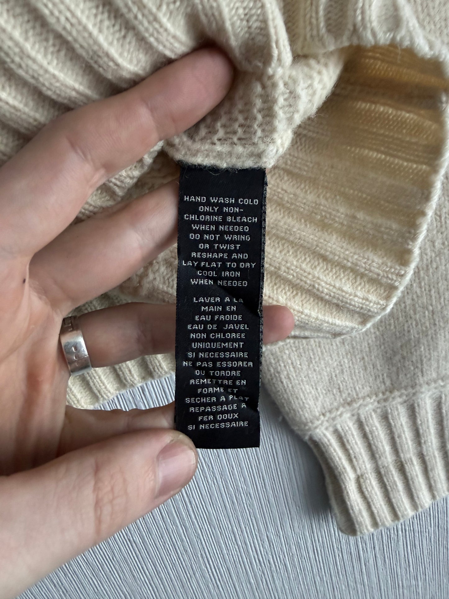 Polo Ralph Lauren American Flag Cream Wool Sweater