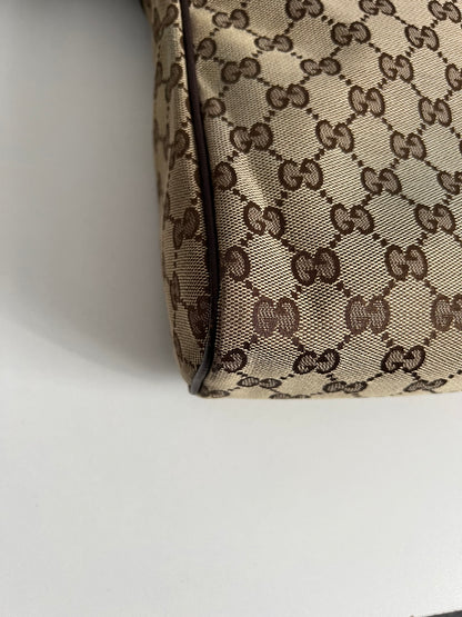 Gucci GG Monogram Canvas Flap Messenger Bag