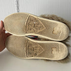 Gucci White Leather Fur Lined Ace Sneakers