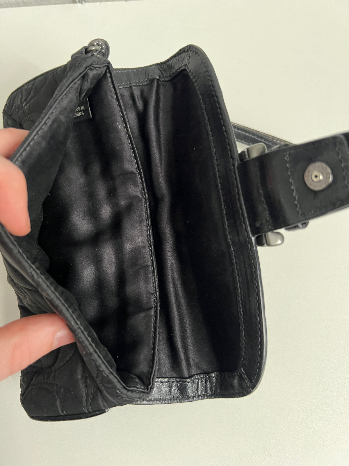 Coach Black Quilted Wristlet Wallet Wrist Bag