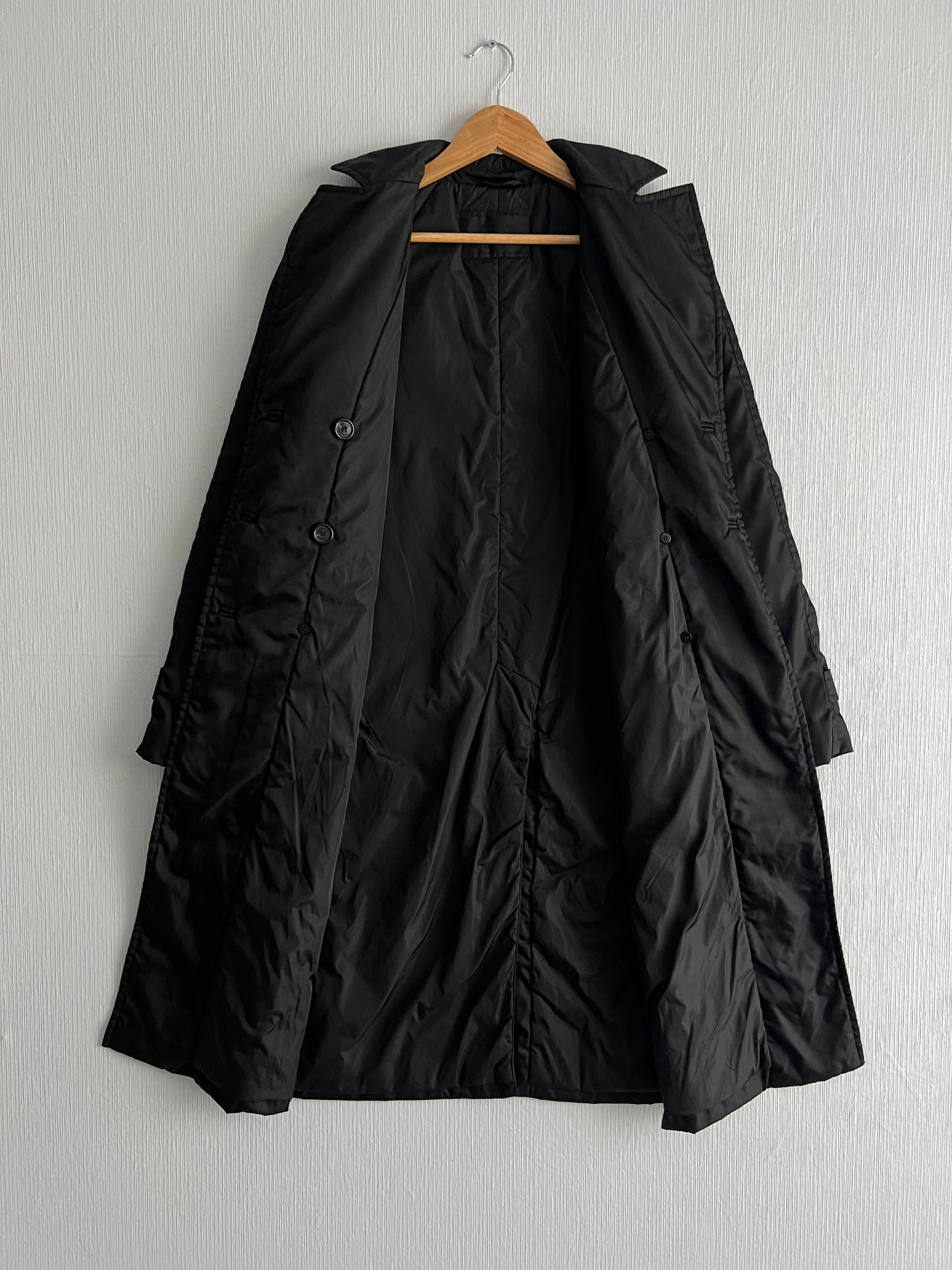 Prada Milano Nylon Black Womens Trench Coat