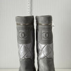 Chanel Black Suede Leather Coco Cocoon Boots by Karl Lagerfeld