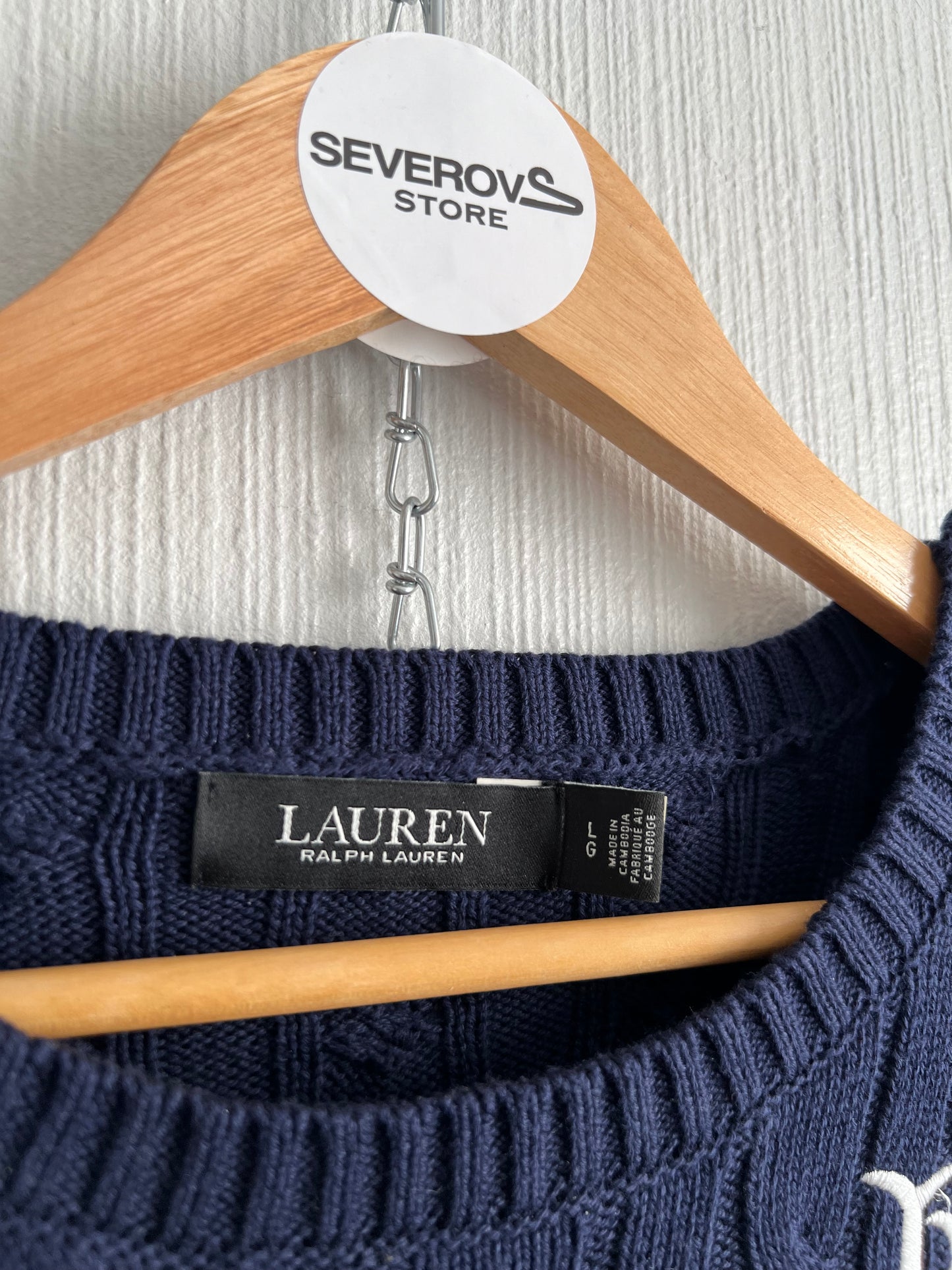 Lauren Ralph Lauren Button-Trim Cable Knit Womens Jumper