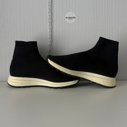 Prada Black Knit Fabric Runner Sneakers