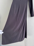 Jean Paul Gaultier 1990 Purple Adjustable Collar Green fir Victorian style Long Dress