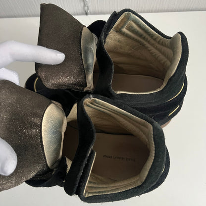 Isabel Marant Bekett Black Suede Leather Sneakers Womens Shoes