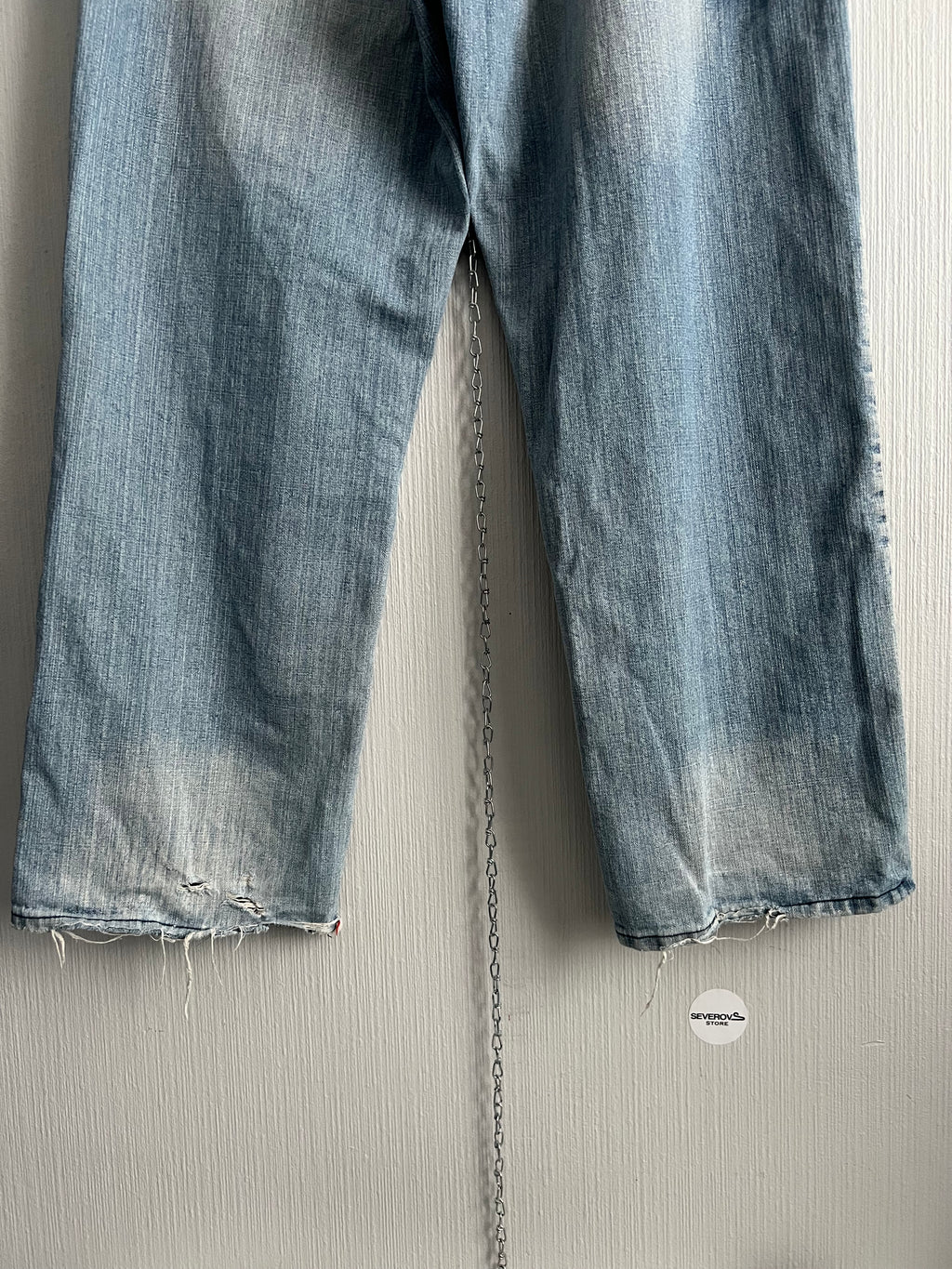Akademiks Embroidered Baggy Denim Pants Mens Jeans