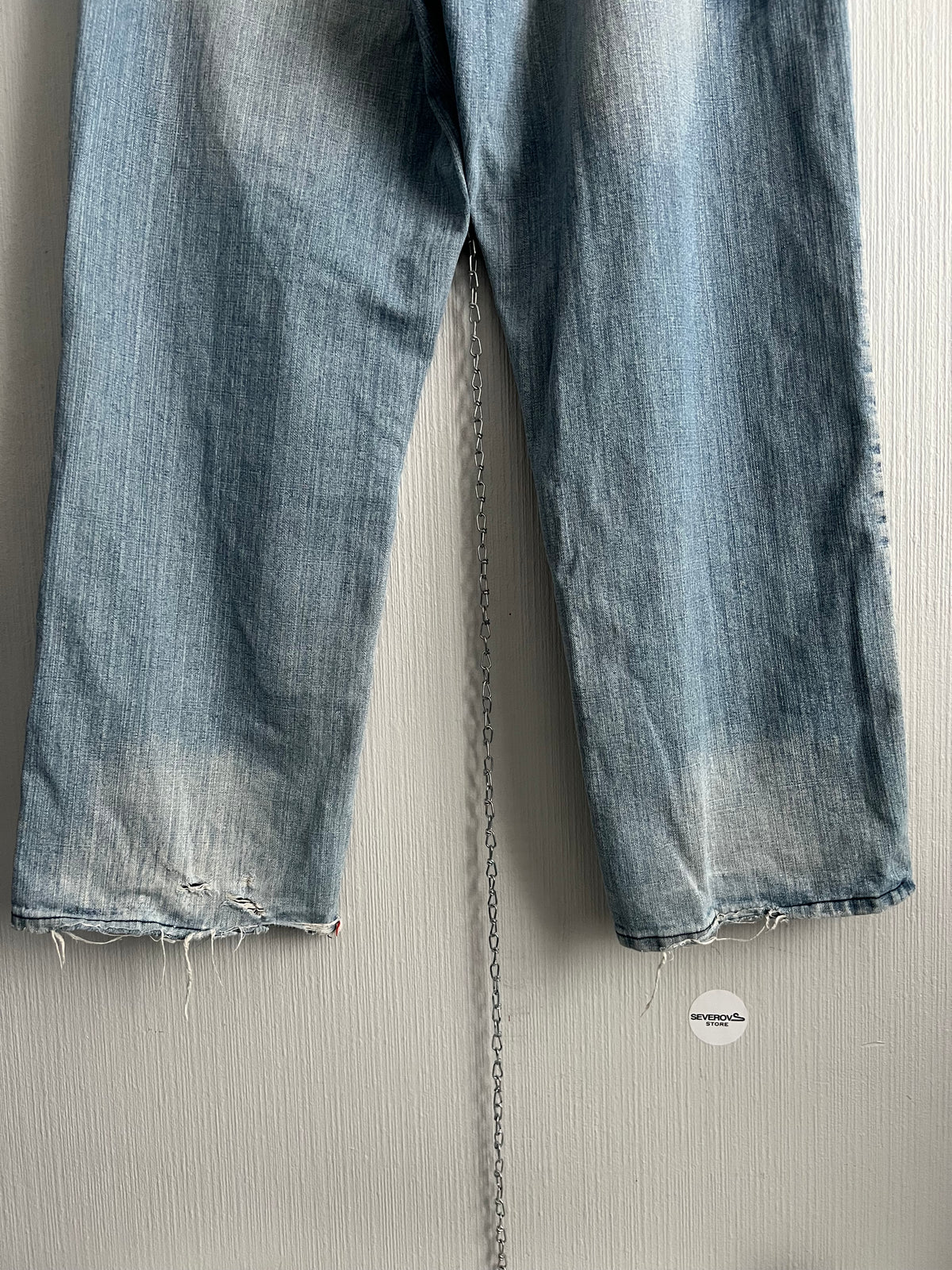Akademiks Embroidered Baggy Denim Pants Mens Jeans